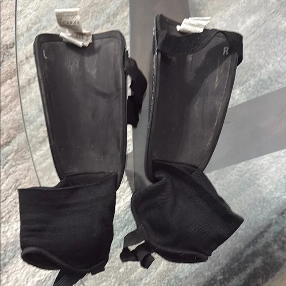 Adidas Black Shin Guards with White Stripes - Picture 2 of 5